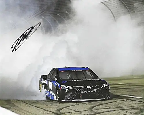 Autographed 2020 Martin Truex Jr. #19 Sirius Xm Radio Team Martinsville Race Win (Victory Burnout) Joe Gibbs Racing Nascar Cup Series Signed Picture 8X10 Inch Glossy Photo With Coa 1