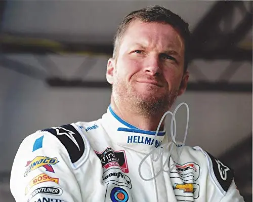 Autographed 2019 Dale Earnhardt Jr. #8 Hellmanns Racing Darlington Throwback Pre-Race Garage Area (Xfinity Series Race) Jr Motorsports Signed Collectible Picture 8X10 Inch Nascar Glossy Photo With Coa 1