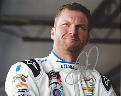 Autographed 2019 Dale Earnhardt Jr. #8 Hellmanns Racing Darlington Throwback Weekend Garage Area (Xfinity Series Race) Jr Motorsports Signed Collectible Picture 8X10 Inch Nascar Glossy Photo With Coa 1