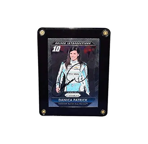 Autographed Danica Patrick 2016 Panini Prizm Racing Driver Introductions (#10 Natures Bakery) Sprint Cup Series Signed Nascar Collectible Framed Trading Card With Coa 1