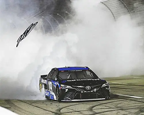Autographed 2020 Martin Truex Jr. #19 Sirius Xm Radio Team Martinsville Race Win (Victory Burnout) Joe Gibbs Racing Nascar Cup Series Signed Picture 8X10 Inch Glossy Photo With Coa 1