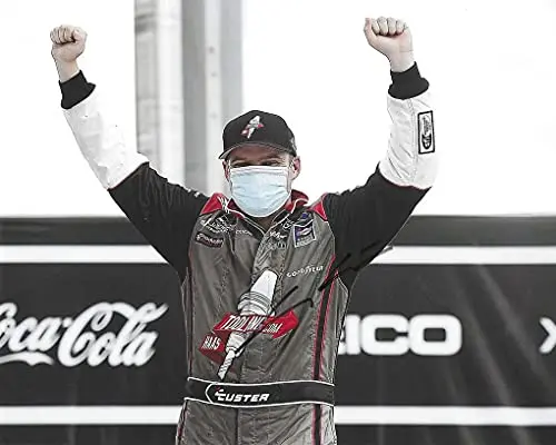 Autographed 2020 Cole Custer #41 Stewart-Haas Racing Kentucky Race Win (Victory Lane Celebration) Rookie Season Nascar Cup Series Signed Picture 8X10 Inch Glossy Photo With Coa 1