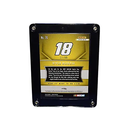 Autographed Kyle Busch 2016 Panini Prizm Racing Driver Introductions Blue Parallel (Rare #17/99) Sprint Cup Series Signed Nascar Collectible Framed Trading Card With Coa 2