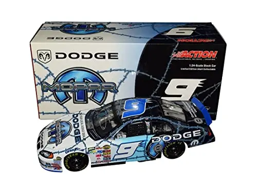 Autographed 2004 Kasey Kahne #9 Mopar Racing Charlotte Rookie Car (Evernham Motorsports) Rare Chrome Signed 1/24 Scale Nascar Diecast Car With Coa (#0784 Of Only 1,248 Produced) 1