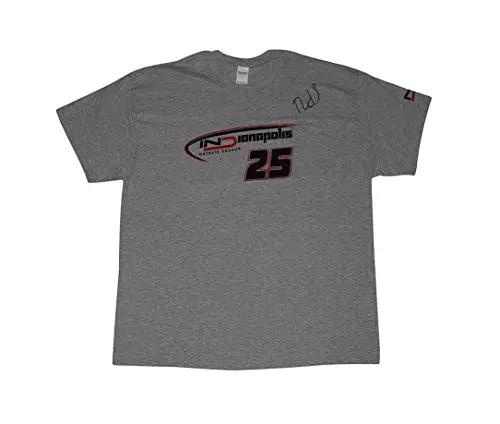 Autographed 2018 Natalie Decker #25 Indianapolis Race (Venturini Motorsports) Arca Series Rare Custom & Limited Signed Collectible Nascar Gray Xl Shirt With Coa (1 Of Only 50 Produced) 1