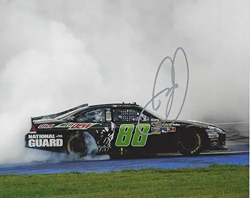 Autographed 2012 Dale Earnhardt Jr. #88 Batman The Dark Knight Rises Racing Michigan Race Win (Victory Burnout) Signed Collectible Picture 8X10 Inch Nascar Glossy Photo With Coa 1