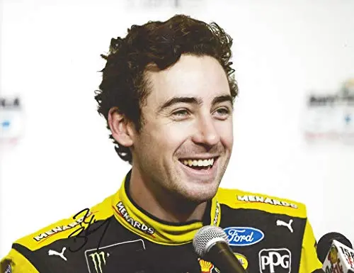 Autographed 2018 Ryan Blaney #12 Menards Racing Daytona Can-Am Duel Race Win (Press Conference) Monster Energy Cup Series Team Penske Signed Collectible Picture Nascar 9X11 Inch Glossy Photo With Coa 1