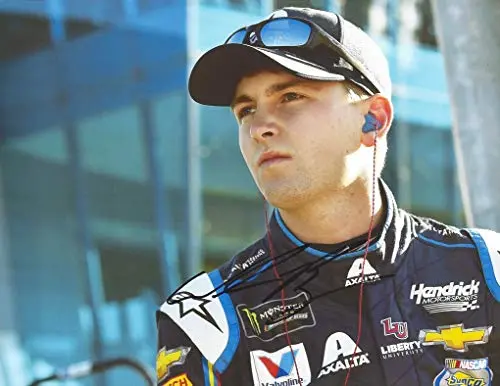 Autographed 2018 William Byron #24 Axalta Racing Rookie Season (Hendrick Motorsports) Garage Area Monster Energy Cup Series Signed Picture 9X11 Inch Nascar Glossy Photo With Coa 1