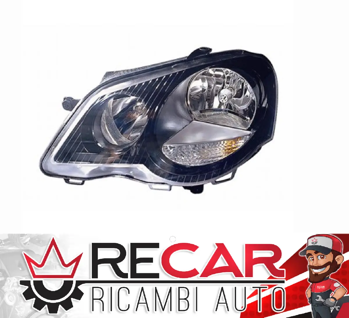 Proiettore Ant Sx Polo 05 Parabola Nera (Vers. Sport) 1