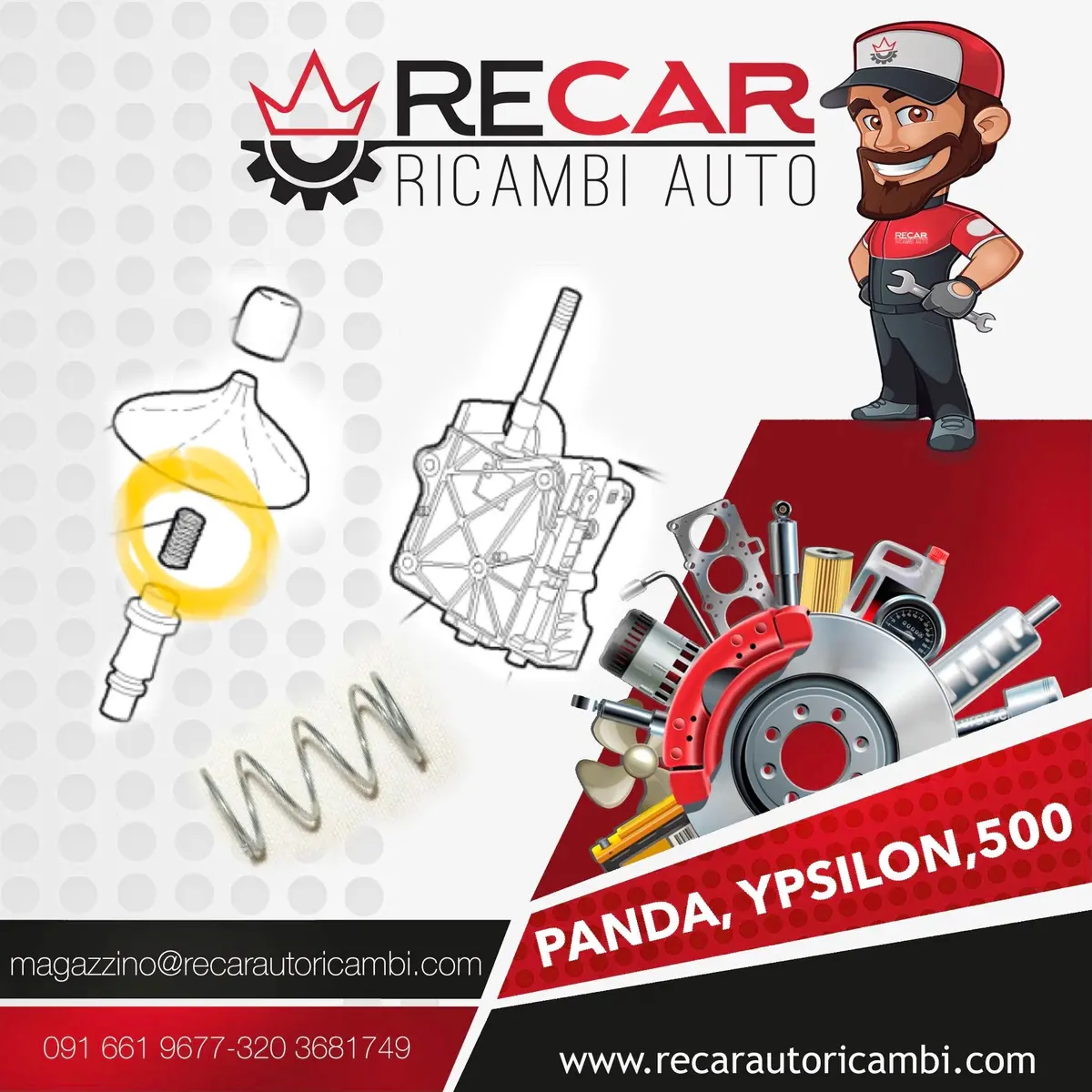 46472655  Molla Del Pomello Leva Cambio Panda/Ypsilon 1