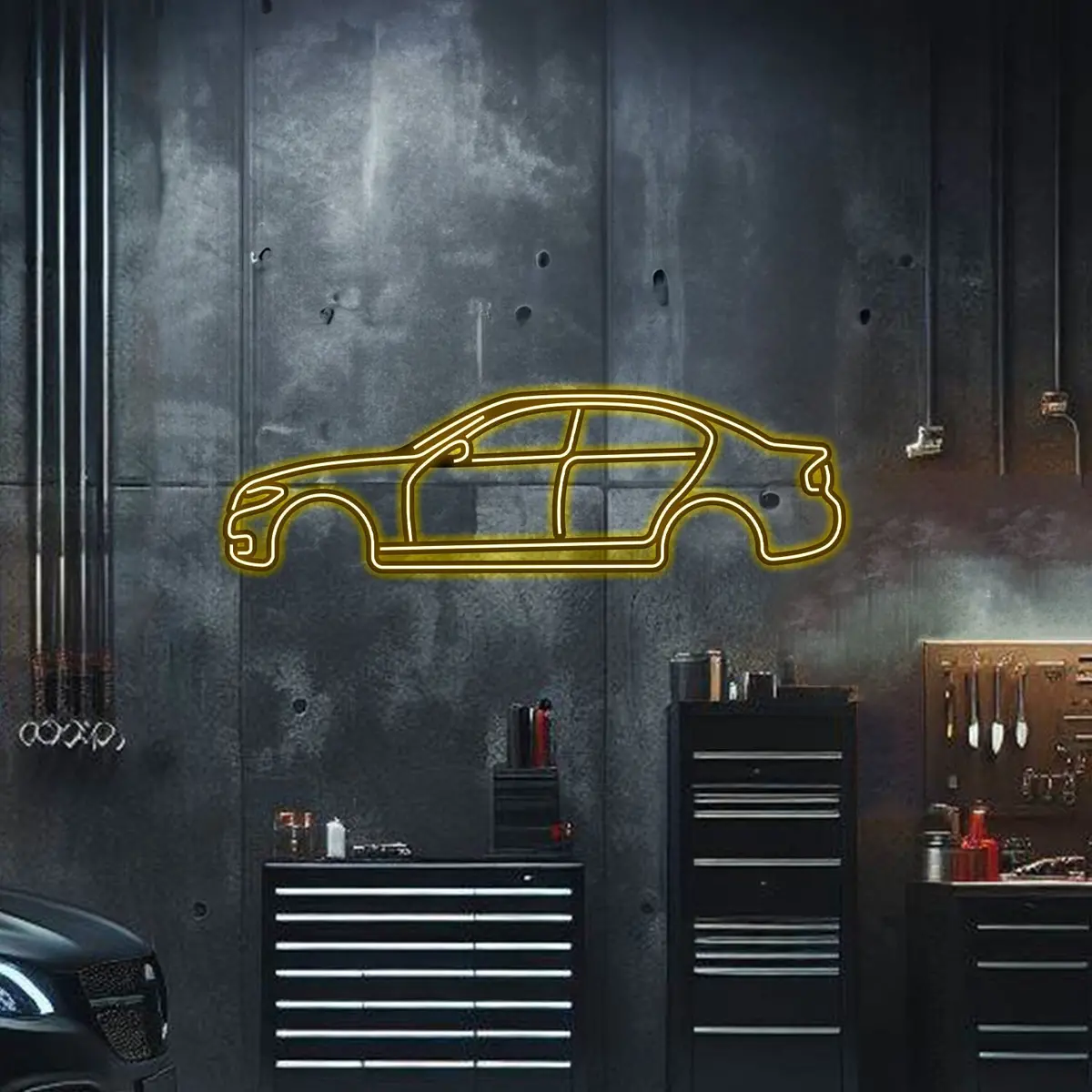 E90 Metal Neon Car Wall Art - Mtn0017 7