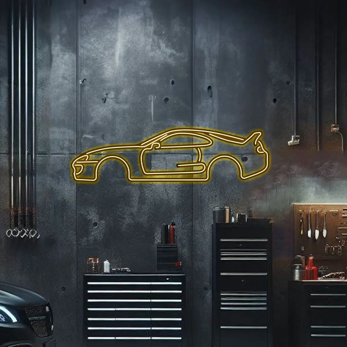 Supra Mk4 Metal Neon Car Wall Art - Mtn0046 7