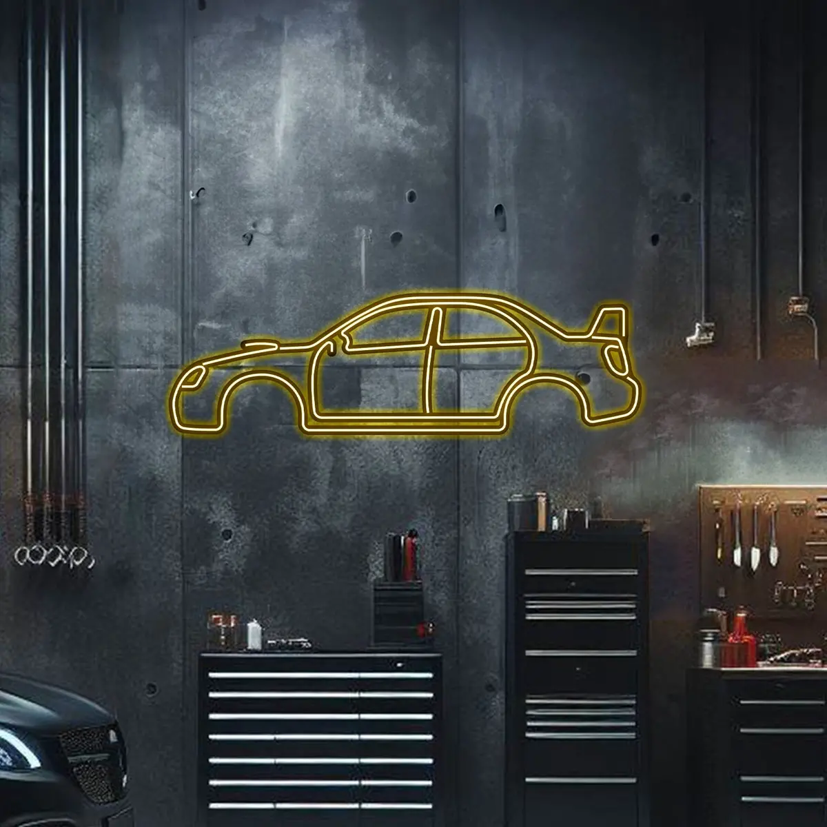 Impreza Metal Neon Car Wall Art - Mtn0045 7