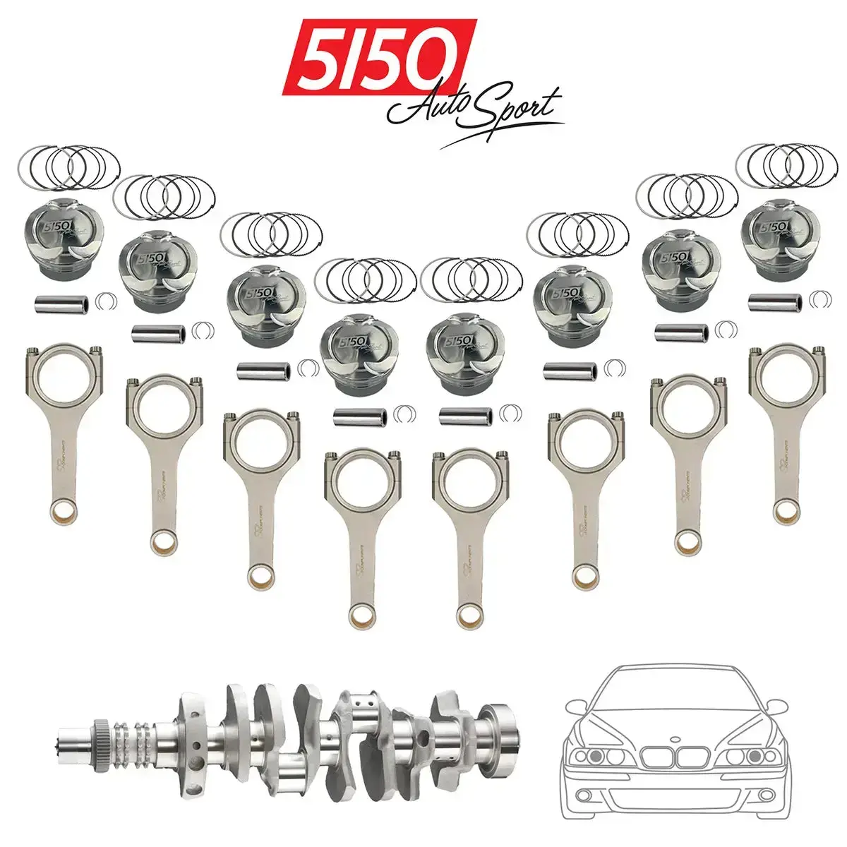 5150 Autosport 5.3L S62 BMW Stroker Engine Build Kit