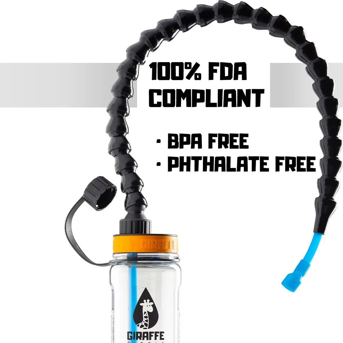 Giraffe | Tower Xl (Adults) | 24 Oz - Non-Insulated | High-Flow Rigid Straw Racing Driver Hydratation Bottle 5
