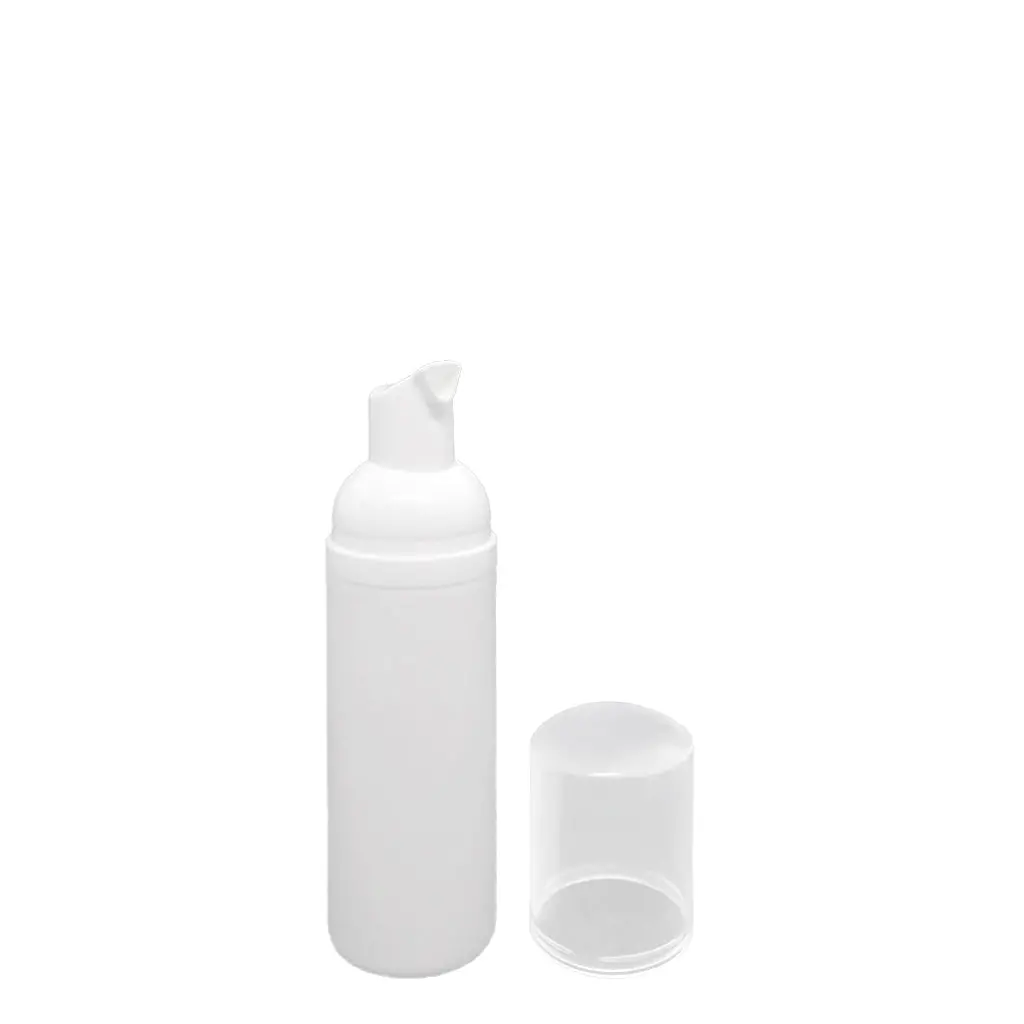 50Ml Hdpe White Round Bottle W/White Foam Pump, 30Mm 1