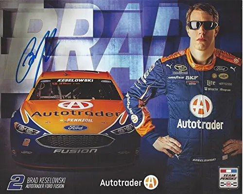 Autographed 2016 Brad Keselowski #2 Autotrader Racing (Team Penske) Sprint Cup Series Signed Collectible Picture Nascar 8X10 Inch Hero Card Photo With Coa 1