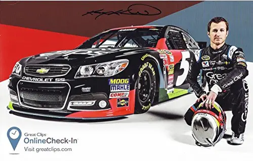 Autographed 2015 Kasey Kahne #5 Great Clips Racing (Hendrick Motorsports) Signed Picture Nascar Hero Card With Coa 1