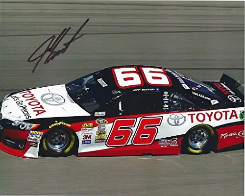 Autographed 2014 Jeff Burton #66 Toyota Let's Go Places (Sprint Cup) Signed 8X10 Nascar Glossy Photo W/Coa 1
