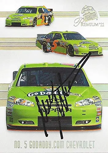 Autographed Mark Martin 2011 Press Pass Premium Racing Machines (#5 Godaddy Team) Hendrick Motorsports Sprint Cup Car Signed Nascar Collectible Trading Card With Coa 1
