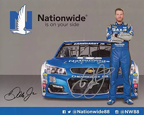 Autographed 2016 Dale Earnhardt Jr. #88 Nationwide Racing Chevrolet Ss (Hendrick Motorsports) Sprint Cup Series Signed Collectible Picture 8X10 Inch Nascar Hero Card Photo With Coa 1