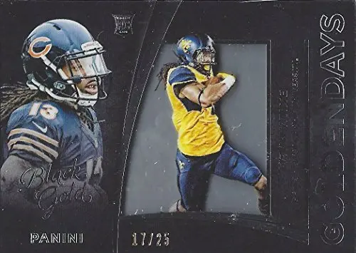 Kevin White 2015 Panini Black Gold Football Golden Days (Chicago Bears Rookie) Rare Insert Nfl Collectible Trading Card #17/25 1