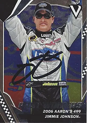 Autographed Jimmie Johnson 2018 Panini Victory Lane Racing Past Winners (2006 Talladega Win) Hendrick Motorsports Signed Nascar Collectible Trading Card With Coa 1
