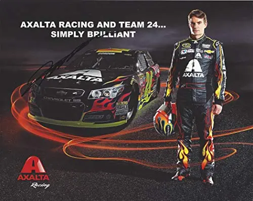 Autographed 2014 Jeff Gordon #24 Axalta Chevrolet Racing (Hendrick Motorsports) Sprint Cup Series Signed Collectible Picture 8X10 Inch Nascar Hero Card Photo With Coa 1