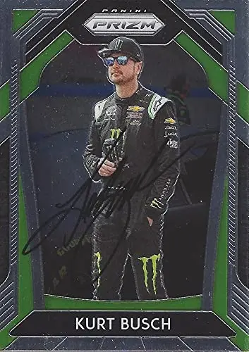 Autographed Kurt Busch 2020 Panini Prizm (#1 Monster Team) Chip Ganassi Racing Monster Cup Series Signed Nascar Collectible Trading Card With Coa 1