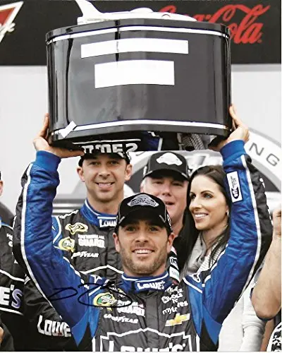 Autographed 2013 Jimmie Johnson #48 Lowe's Racing Daytona 500 Win (Burnout) Signed 8X10 Nascar Glossy Photo W/Coa 1