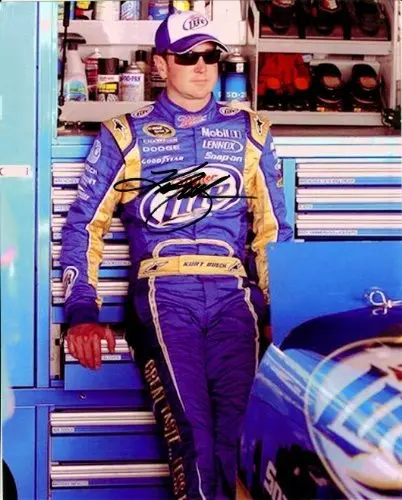 Autographed 2010 Kurt Busch #2 Miller Lite Racing (Penske) Garage Area Signed Nascar 8X10 Glossy Photo With Coa 1