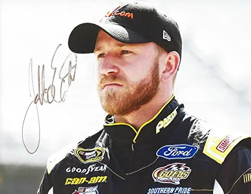 Autographed 2016 Jeffrey Earnhardt #32 Keen Parts Racing (Ford Fusion) Sprint Cup Series Rookie 9X11 Inch Signed Picture Nascar Glossy Photo With Coa 1