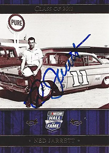 Autographed Ned Jarrett 2010 Press Pass Racing Hall Of Fame Class Of 2011 Legend Driver Insert Signed Collectible Nascar Trading Card With Coa 1