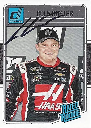 Autographed Cole Custer 2017 Panini Donruss Racing Rated Rookie (Jr Motorsports) Xfinity Series Official Signed Collectible Nascar Trading Card With Coa 1