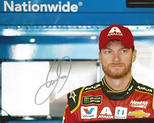 Autographed 2017 Dale Earnhardt Jr. #88 Axalta Racing Retirement Final Season (Garage Area) Monster Energy Cup Series Signed Collectible Picture Nascar 8X10 Inch Glossy Photo With Coa 1