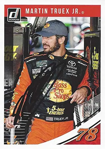 Autographed Martin Truex Jr. 2019 Panini Donruss Racing (#78 Bass Pro Shops Team) Monster Cup Series Signed Nascar Collectible Trading Card With Coa 1
