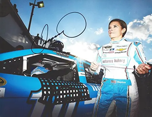 Autographed 2016 Danica Patrick #10 Natures Bakery Racing Pit Road Pre Race (Sprint Cup Series) Stewart-Haas Team Signed Collectible Picture Nascar 9X11 Inch Glossy Photo With Coa 1