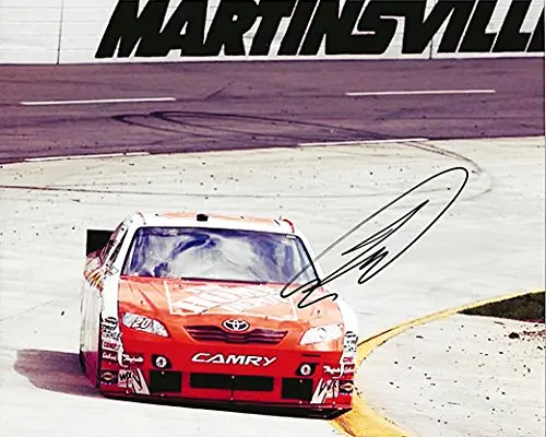 Autographed 2009 Joey Logano #20 The Home Depot Racing (On-Track At Martinsville) Gibbs Signed Rookie 8X10 Nascar Glossy Photo With Coa 1