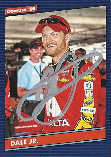Autographed Dale Earnhardt Jr. 2019 Panini Donruss Racing (#88 Axalta Team) Hendrick Motorsports Signed Nascar Collectible Trading Card With Coa 1