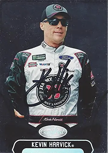 Autographed Kevin Harvick 2018 Panini Certified (#4 Jimmy Johns Team) Stewart-Haas Racing Monster Cup Series Chrome Signed Nascar Collectible Trading Card With Coa 1
