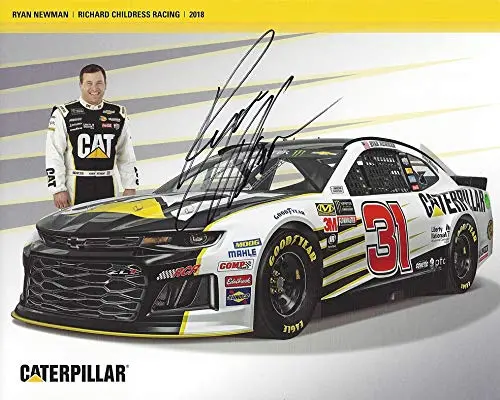 Autographed 2018 Ryan Newman #31 Caterpillar Team (Richard Childres Racing) Monster Energy Cup Series Signed Collectible Picture 8X10 Inch Nascar Hero Card Photo With Coa 1