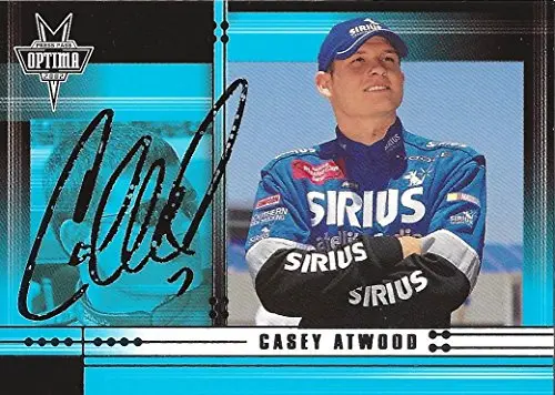 Autographed Casey Atwood 2002 Press Pass Optima Racing (#7 Sirius Radio Team) Winston Cup Series Signed Nascar Collectible Trading Card With Coa 1