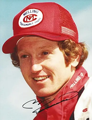 Autographed 1980S Bill Elliott #9 Melling Performance Parts Racing (Pre-Race Pose) Winston Cup Series Vintage Signed Collectible Picture Nascar 9X11 Inch Glossy Photo With Coa 1