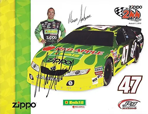 Autographed 2010 Marcos Ambrose #47 Red Apple Racing Watkins Glen Race (Jtg Team) Sprint Cup Series Signed Picture Nascar 8X10 Inch Hero Card Photo With Coa 1