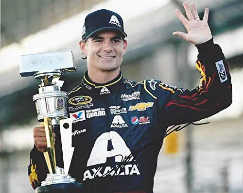 Autographed 2014 Jeff Gordon #24 Axalta Racing Brickyard 400 Win (5X Indy Winner) Indianapolis Motor Speedway Hendrick Motorsports Signed Collectible Picture 8X10 Inch Nascar Glossy Photo With Coa 1