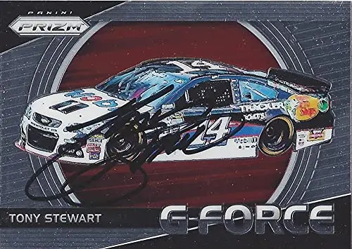Autographed Tony Stewart 2020 Panini Prizm Team G-Force (#14 Mobil 1) Stewart-Haas Racing Signed Nascar Collectible Trading Card With Coa 1