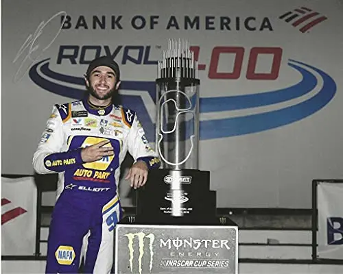Autographed 2019 Chase Elliott #9 Napa Racing Charlotte Roval Race Win (Victory Lane Trophy) Hendrick Motorsports Monster Cup Series Signed Picture 8X10 Inch Nascar Glossy Photo With Coa 1