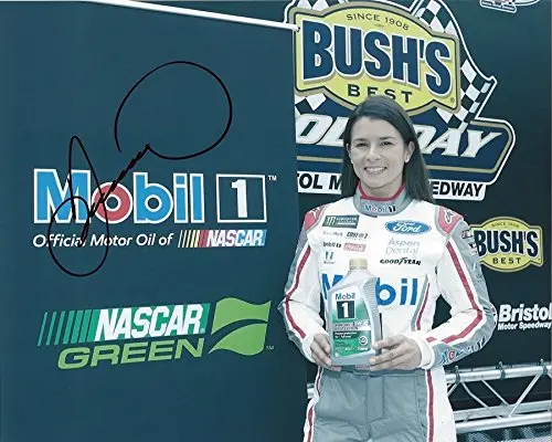 Autographed 2017 Danica Patrick #10 Mobil 1 Racing Bristol Motor Speedway (Stewart-Haas Team) Monster Energy Cup Series Signed Collectible Picture Nascar 8X10 Inch Glossy Photo With Coa 1