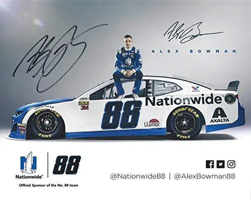 Autographed 2019 Alex Bowman #88 Nationwide Racing (Hendrick Motorsports) Monster Energy Cup Series Signed Collectible Picture Nascar 8X10 Inch Hero Card Photo With Coa 1