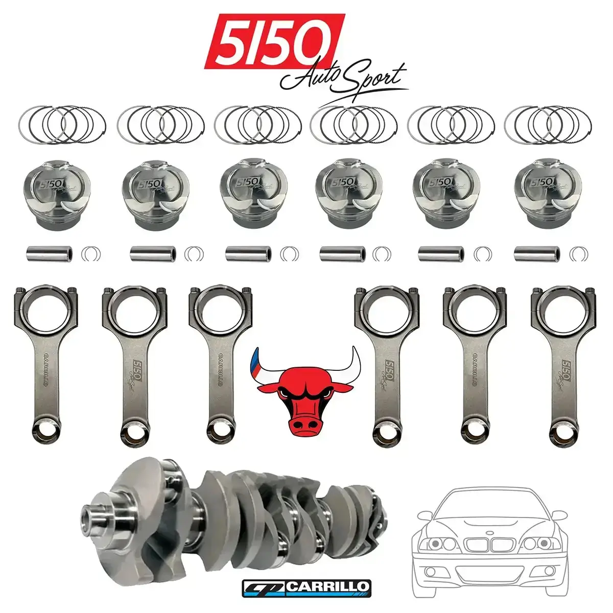 5150 Autosport 3.5L BMW S54 Stroker Engine Conversion Kit